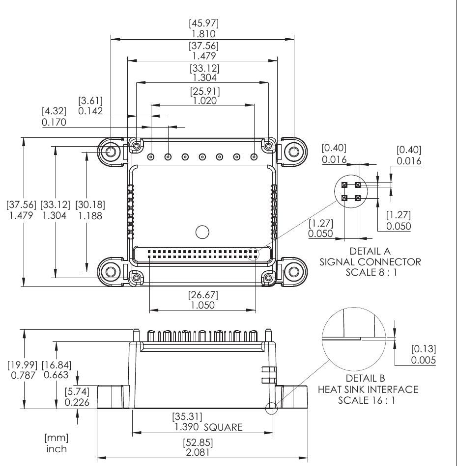 ION/CME N-Series Digital Drive Physical Dimensions 치수도